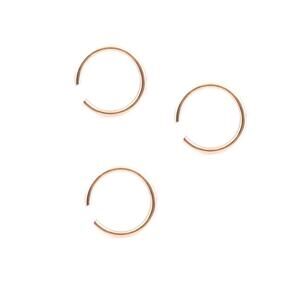 3 Gold Stainless Steel Hoops 6mm Nose Rings